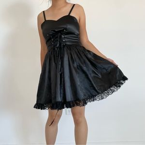 Black Laced Petticoat Dress